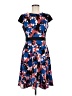 Wisp Print Blue Cocktail Dress Size 8 - photo 1
