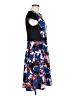 Wisp Print Blue Cocktail Dress Size 8 - photo 4