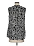 Banana Republic 100% Polyester Hearts Black Silver Sleeveless Blouse Size S - photo 2