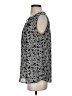 Banana Republic 100% Polyester Hearts Black Silver Sleeveless Blouse Size S - photo 5