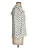 J.Crew Polka Dots Silver Long Sleeve Silk Top Size 2 - photo 4