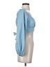 Shein 100% Polyester Blue 3/4 Sleeve Blouse Size 2 - photo 4