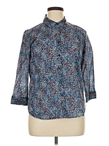 Coldwater Creek 3/4 Sleeve Button-Down Shirt (view 1)
