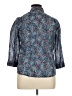 Coldwater Creek Paisley Blue 3/4 Sleeve Button-Down Shirt Size 16 - photo 2