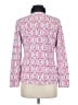 J. McLaughlin Print Pink Long Sleeve Blouse Size M - photo 2