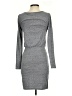 Leith Solid Gray Casual Dress Size XS - photo 2