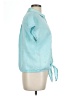 Talbots 100% Linen Teal Short Sleeve Blouse Size L (petite) - photo 4