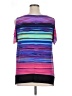 Rafaella Color Block Purple Short Sleeve Top Size XL - photo 2