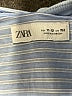 Zara 100% Cotton Stripes Blue Long Sleeve Button-Down Shirt Size 11 - 12 - photo 3