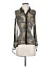 Sans Souci 100% Polyester Camo Green Sleeveless Blouse Size L - photo 1