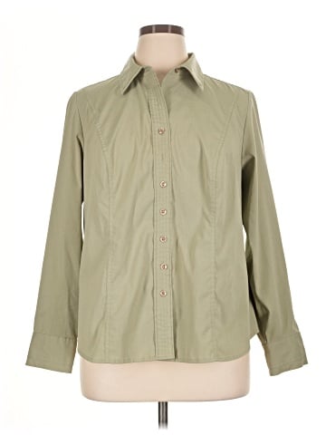 Lane Bryant Long Sleeve Button-Down Shirt (view 1)