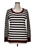 Olive and Oak Stripes Burgundy Pullover Sweater Size XL - photo 1