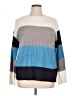 Unbranded 100% Acrylic Color Block Blue Pullover Sweater Size XL - photo 1