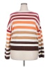 Fashion 100% Acrylic Stripes Brown Pullover Sweater Size XXL - photo 1