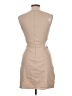 Zara 100% Polyester Solid Tan Cocktail Dress Size L - photo 2