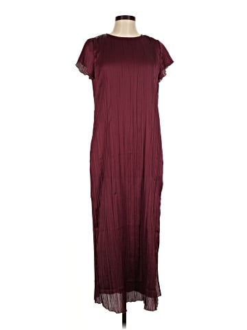 Madewell Short-Sleeve Slip Midi Dress in Pliss&eacute; (view 1)