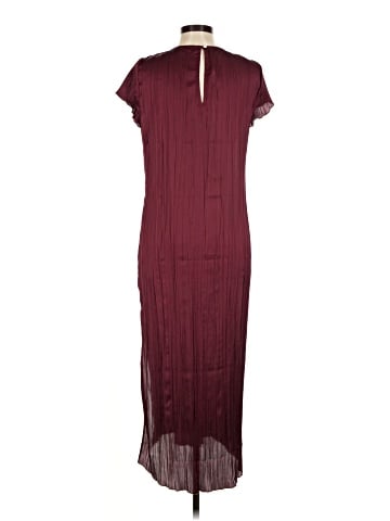 Madewell Short-Sleeve Slip Midi Dress in Pliss&eacute; (view 2)