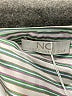 Nice Connection 100% Silk Stripes Green 3/4 Sleeve Silk Top Size 8 - photo 7