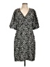 Halogen 100% Polyester Animal Print Black Casual Dress Size L - photo 1