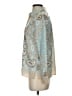 Rose + Olive 100% Polyester Paisley Blue Long Sleeve Blouse Size XS - photo 5