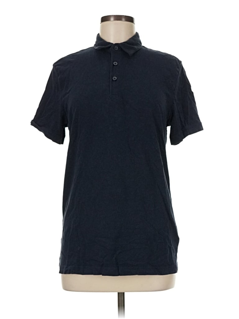 Pre-owned H&m Short Sleeve Polo Shirt In Blue