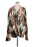 Boohoo 100% Polyamide Animal Print Brown Long Sleeve Blouse Size 18 - photo 1