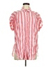 Mustard Seed Stripes Pink Short Sleeve Button-Down Shirt Size M - photo 1