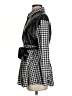 Shein Houndstooth Black Long Sleeve Blouse Size 4 - photo 5