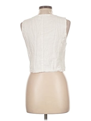Madewell 100% Linen Katrina Crop Vest Top (view 2)