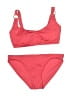 MICHAEL Michael Kors Solid Red Pink Two Piece Swimsuit Size XS - photo 1