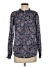 Talbots 100% Cotton Paisley Blue Long Sleeve Blouse Size S - photo 1