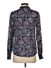 Talbots 100% Cotton Paisley Blue Long Sleeve Blouse Size S - photo 2