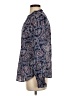 Talbots 100% Cotton Paisley Blue Long Sleeve Blouse Size S - photo 5