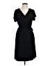 Attention Solid Black Casual Dress Size L - photo 1