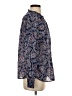 Talbots 100% Cotton Paisley Blue Long Sleeve Blouse Size S - photo 4