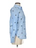 Talbots 100% Cotton Stars Blue Long Sleeve Button-Down Shirt Size XS - photo 4