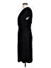 Attention Solid Black Casual Dress Size L - photo 5