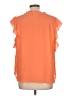 Liz Claiborne 100% Polyester Orange Short Sleeve Blouse Size L - photo 2