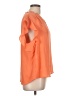 Liz Claiborne 100% Polyester Orange Short Sleeve Blouse Size L - photo 4