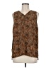 Worthington 100% Polyester Animal Print Brown Sleeveless Blouse Size M - photo 1