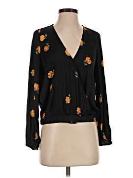 Madewell Bubble-Sleeve Wrap Top in Floating Florets