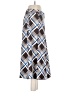 Zara Argyle Blue Casual Pants Size S - photo 4