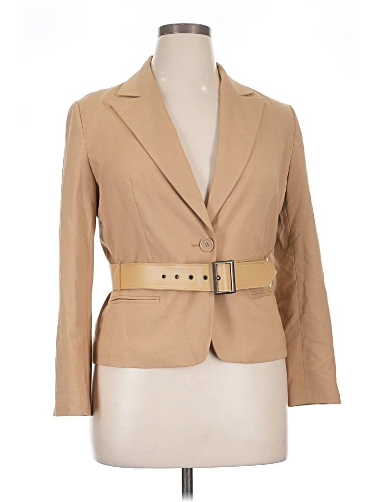 Pre-owned Worthington Blazer Jacket In Tan