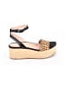 27 EDIT Animal Print Black Wedges Size 5 1/2 - photo 1