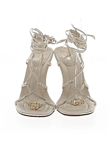 Gucci Leather GG Accent Strappy Sandals (view 2)