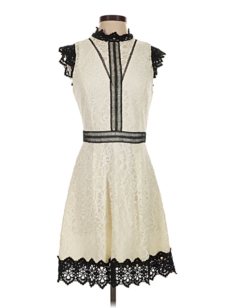 Pre-owned Adelyn Rae Cocktail Dress In Ivory