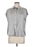 Marie Claire Gray Silver Sleeveless Button-Down Shirt Size M - photo 1