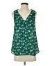 ModCloth 100% Polyester Green Sleeveless Blouse Size S - photo 1