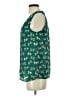 ModCloth 100% Polyester Green Sleeveless Blouse Size S - photo 5