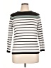 Pink Clover Stripes White Pullover Sweater Size XL - photo 1